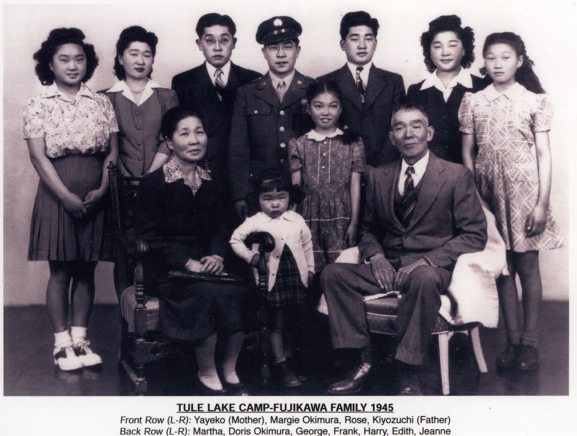 Fujikawa family portrait, taken at Tule Lake camp